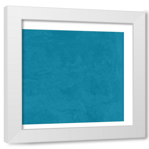 Abstract Teal White Modern Wood Framed Art Print by Inuit