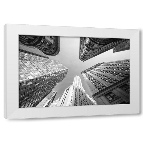 Empire State Sky White Modern Wood Framed Art Print by Graciet, Stephane