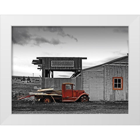 Vintage Country White Modern Wood Framed Art Print by Sanders, G.
