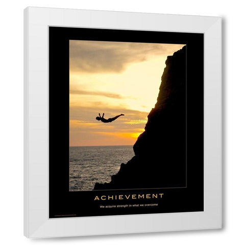 Achievement White Modern Wood Framed Art Print by Anonymous