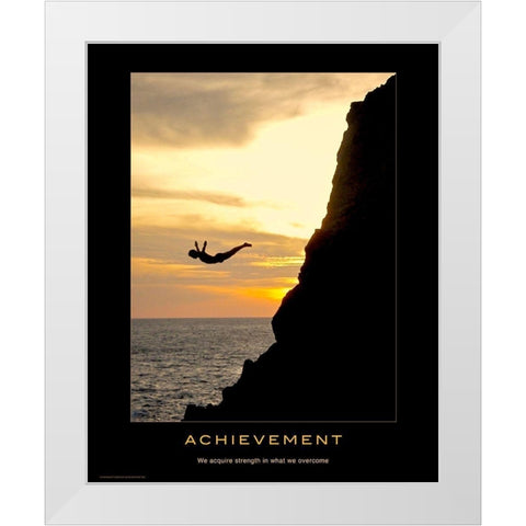 Achievement White Modern Wood Framed Art Print by Anonymous