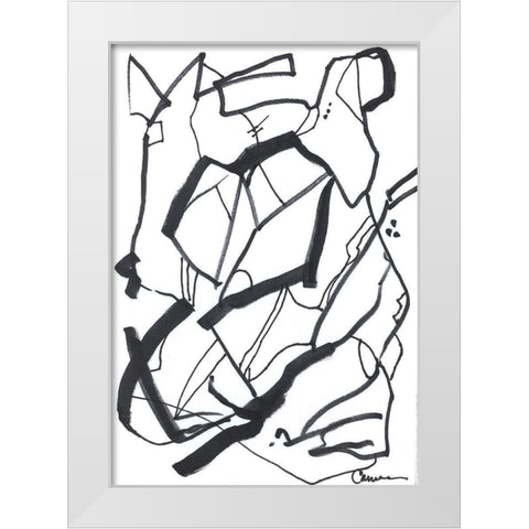 Conflict II White Modern Wood Framed Art Print by Carroccio, Lisa