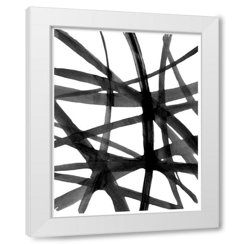 Construction White Modern Wood Framed Art Print by Inuit