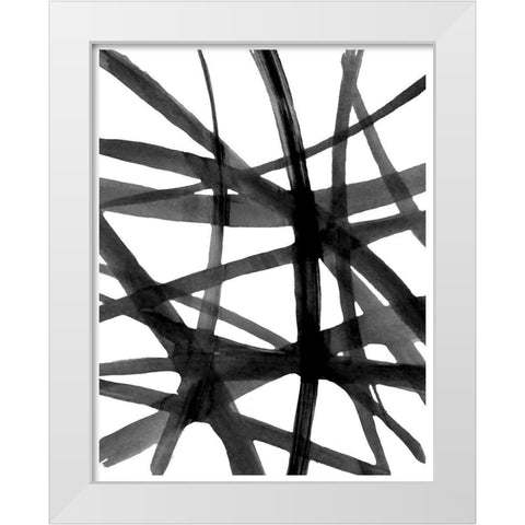 Construction White Modern Wood Framed Art Print by Inuit