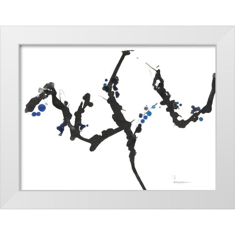 Branching Out I White Modern Wood Framed Art Print by Carroccio, Lisa