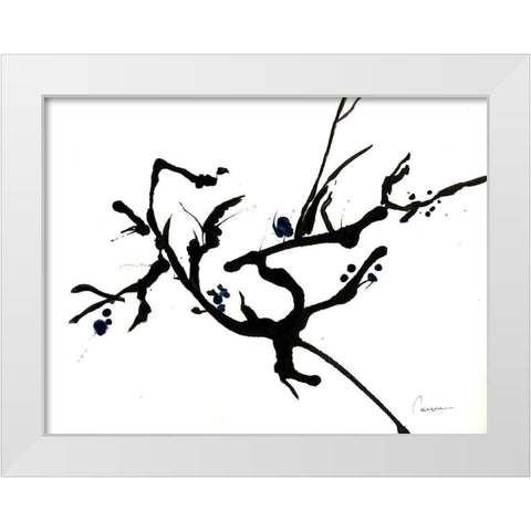 Branching Out II White Modern Wood Framed Art Print by Carroccio, Lisa