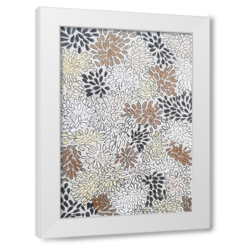 Les Fleurs White Modern Wood Framed Art Print by Carroccio, Lisa