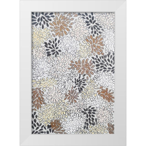 Les Fleurs White Modern Wood Framed Art Print by Carroccio, Lisa