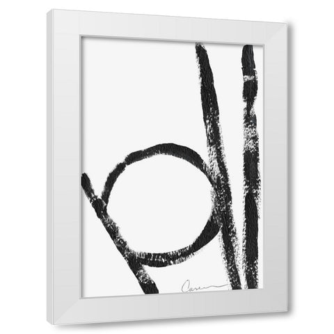 Play White Modern Wood Framed Art Print by Carroccio, Lisa