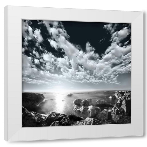 Ocean Seaside II White Modern Wood Framed Art Print by Anonymous