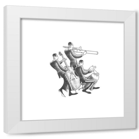 Latin Rhythms White Modern Wood Framed Art Print by Vilar, Roger