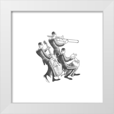 Latin Rhythms White Modern Wood Framed Art Print by Vilar, Roger