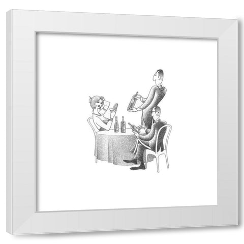 Many Choices White Modern Wood Framed Art Print by Vilar, Roger