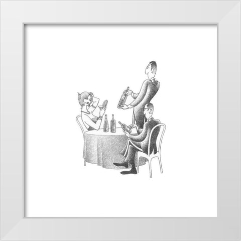 Many Choices White Modern Wood Framed Art Print by Vilar, Roger