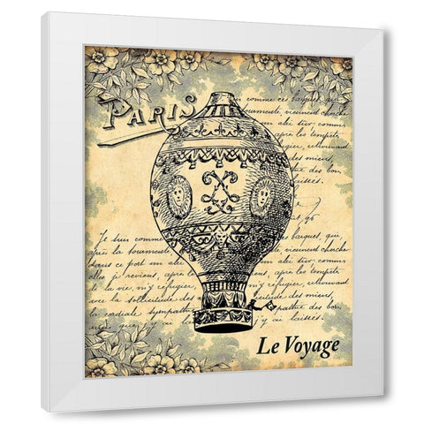 Le Voyage White Modern Wood Framed Art Print by Lynea