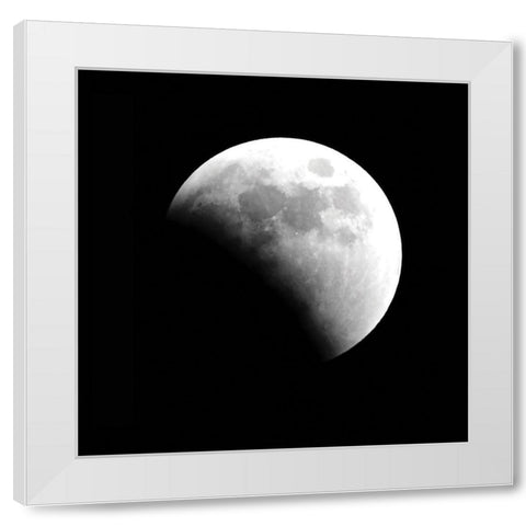 Eclipse II White Modern Wood Framed Art Print by Anonymous