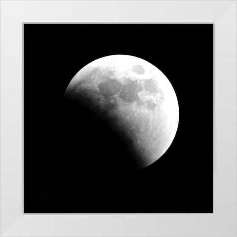 Eclipse II White Modern Wood Framed Art Print by Anonymous