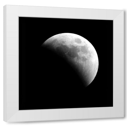 Eclipse III White Modern Wood Framed Art Print by Anonymous