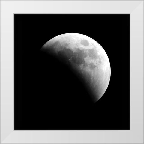 Eclipse III White Modern Wood Framed Art Print by Anonymous