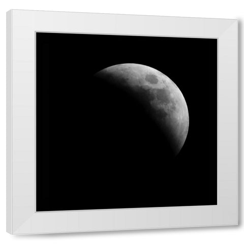 Eclipse IV White Modern Wood Framed Art Print by Anonymous