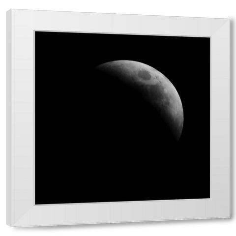 Eclipse V White Modern Wood Framed Art Print by Anonymous