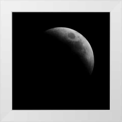 Eclipse V White Modern Wood Framed Art Print by Anonymous
