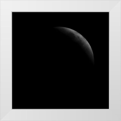 Eclipse VI White Modern Wood Framed Art Print by Anonymous