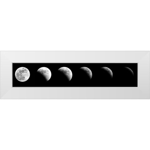 Lunar Eclipse White Modern Wood Framed Art Print by Anonymous