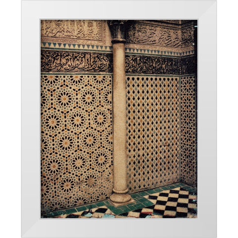 The Column White Modern Wood Framed Art Print by Unknown