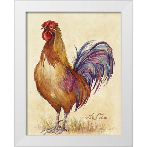 Le Coq White Modern Wood Framed Art Print by Unknown