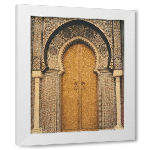 The Mosque White Modern Wood Framed Art Print by Unknown