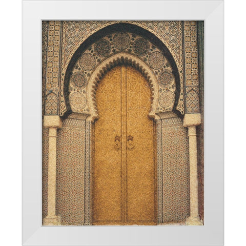 The Mosque White Modern Wood Framed Art Print by Unknown