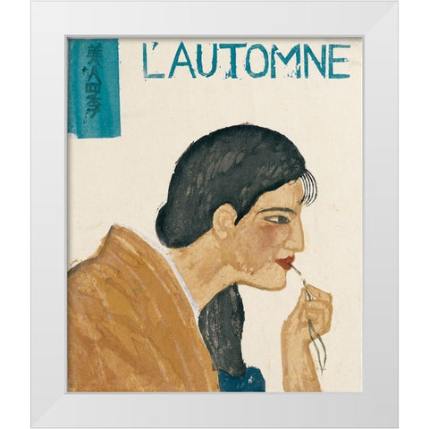 Automne White Modern Wood Framed Art Print by Unknown