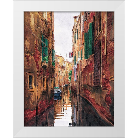 Veneziano White Modern Wood Framed Art Print by Unknown