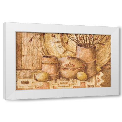 Indian Pottery I White Modern Wood Framed Art Print by Unknown