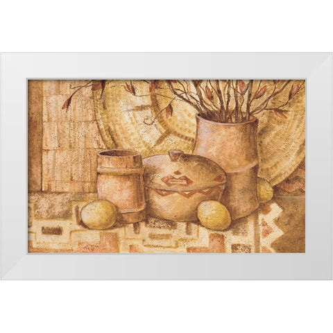 Indian Pottery I White Modern Wood Framed Art Print by Unknown