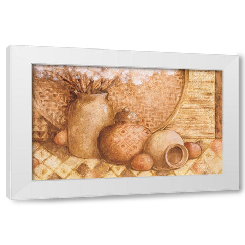 Indian Pottery II White Modern Wood Framed Art Print by Unknown