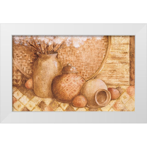 Indian Pottery II White Modern Wood Framed Art Print by Unknown