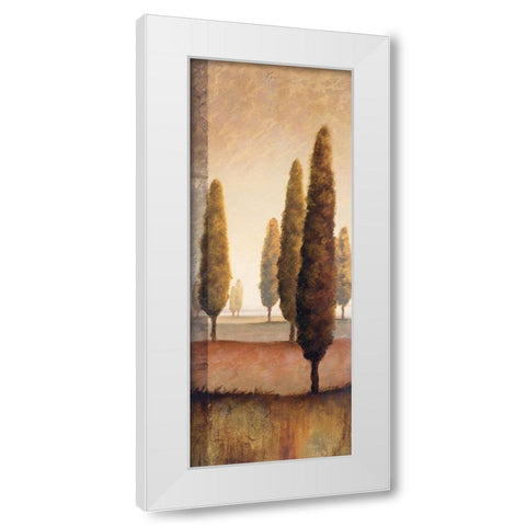 Toscany Tree Panel I White Modern Wood Framed Art Print by Unknown