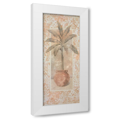 Potted Palm Panel II White Modern Wood Framed Art Print by Unknown