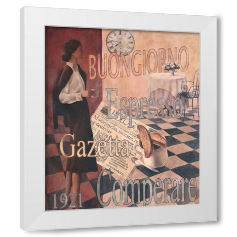 Buongiorno - 1921 White Modern Wood Framed Art Print by Unknown