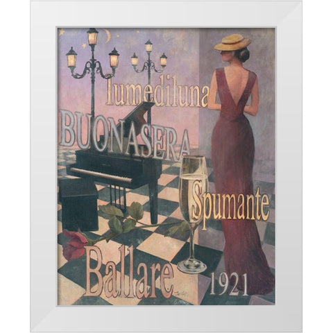 Buonasera - 1921 White Modern Wood Framed Art Print by Unknown