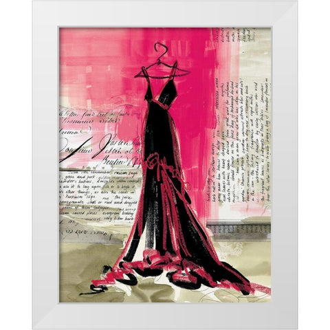 The Black Dress White Modern Wood Framed Art Print by Unknown