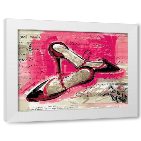 High Heels White Modern Wood Framed Art Print by Unknown