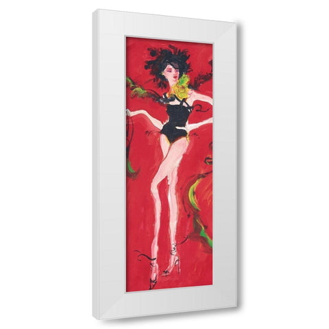 Girly Girl Red White Modern Wood Framed Art Print by Unknown