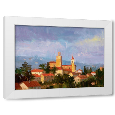 Villagio White Modern Wood Framed Art Print by Unknown