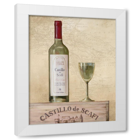 Wine I White Modern Wood Framed Art Print by Unknown