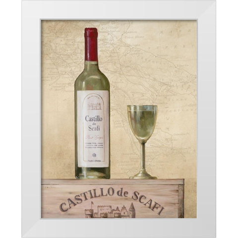 Wine I White Modern Wood Framed Art Print by Unknown