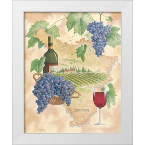 Toscany Red White Modern Wood Framed Art Print by Unknown