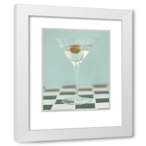 Martini with nOlive Green White Modern Wood Framed Art Print by Frontline